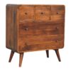 IN3405 - 3 over 2 Curved Chestnut Chest dropshipping