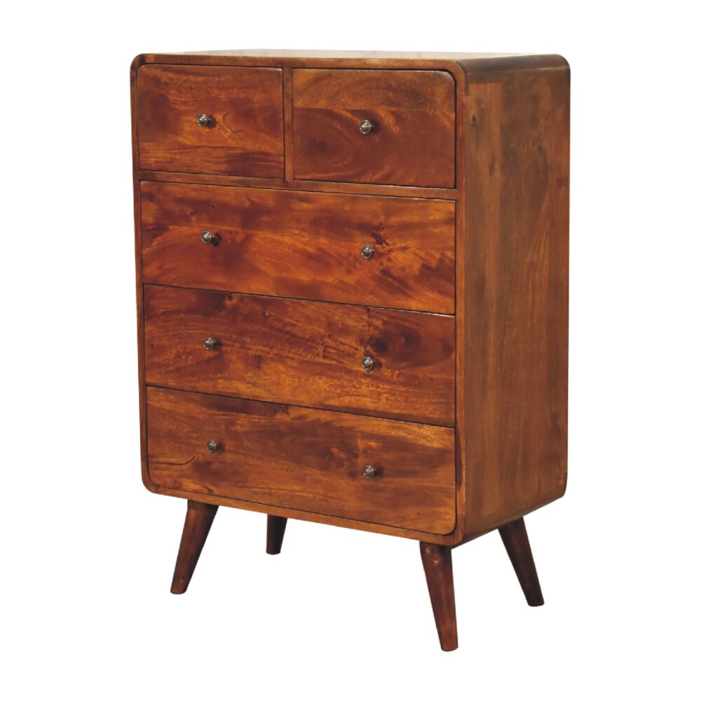 wholesale IN3406 - 2 over 3 Curved Chestnut Chest for resale
