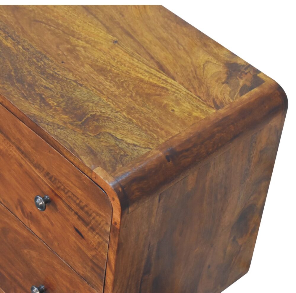 IN3410 - 2 Drawer Curved Chestnut Chest for resell