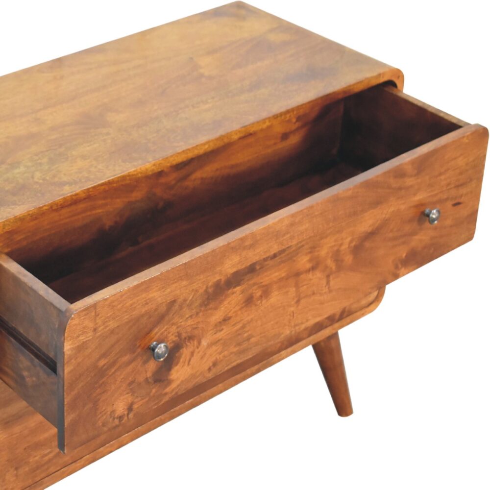 IN3410 - 2 Drawer Curved Chestnut Chest for reselling