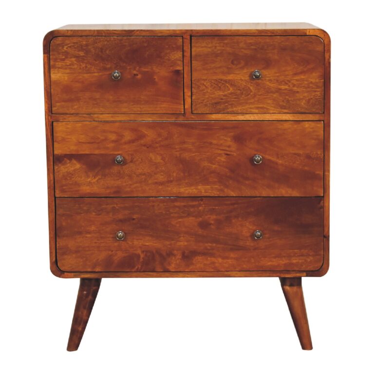 IN3411 - 2 over 2 Curved Chesnut Chest for resale