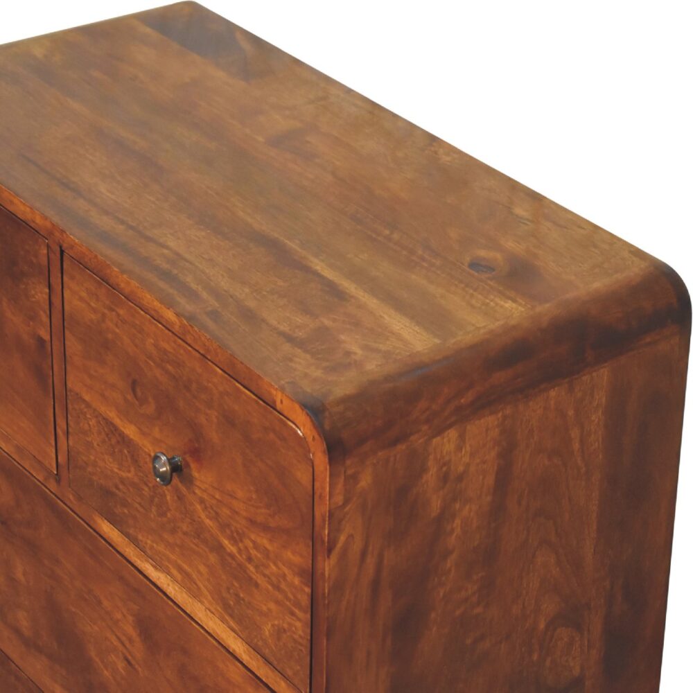 IN3411 - 2 over 2 Curved Chesnut Chest for resell