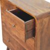 IN3411 - 2 over 2 Curved Chesnut Chest for reselling