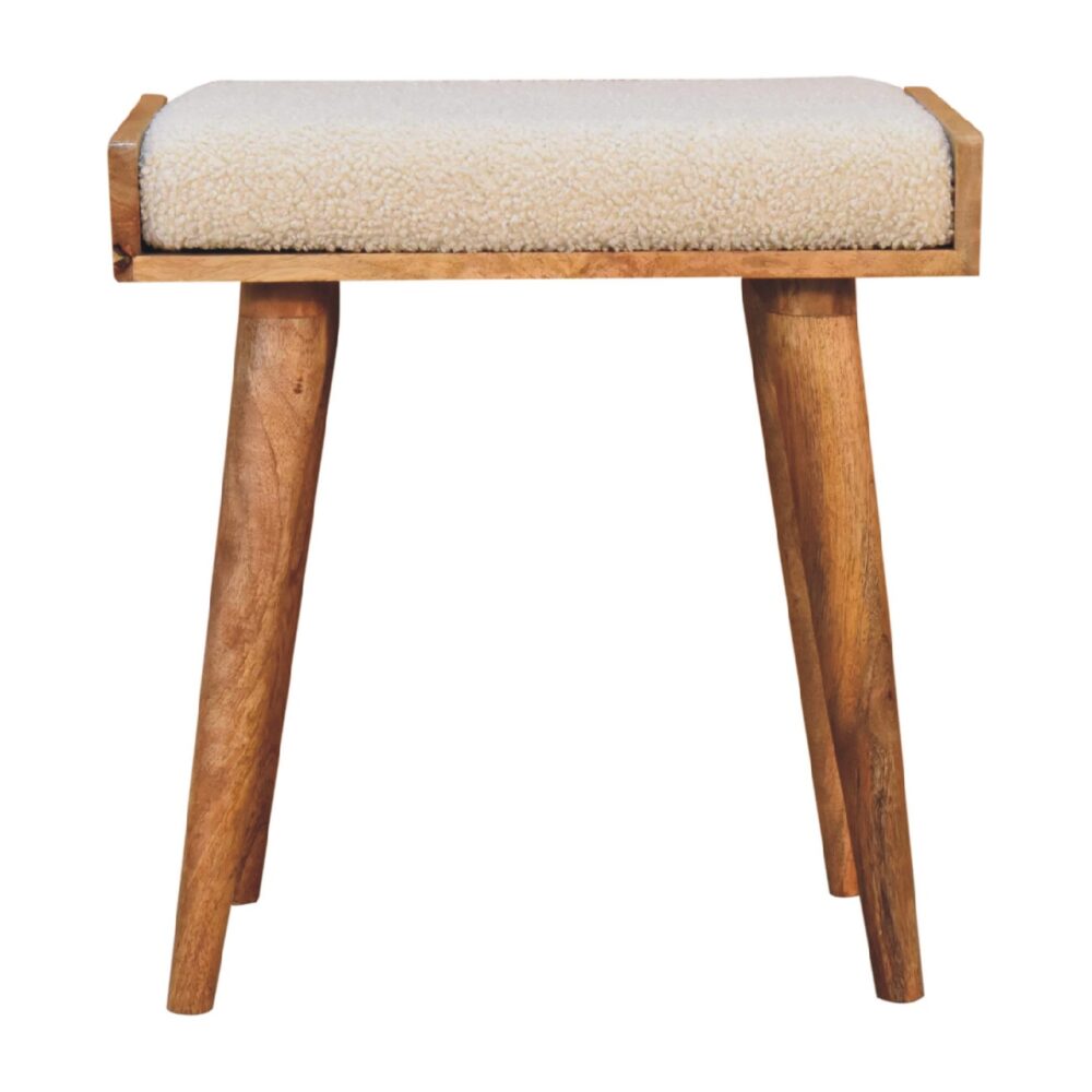 IN3433 - Boucle Cream Tray Style Footstool wholesalers