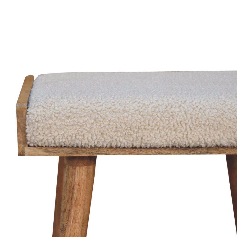 wholesale IN3433 - Boucle Cream Tray Style Footstool for resale