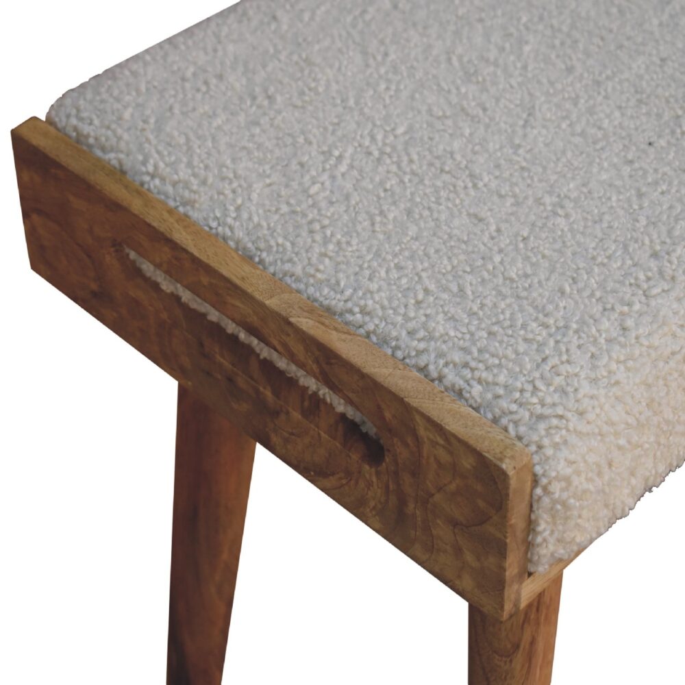 IN3433 - Boucle Cream Tray Style Footstool for resell