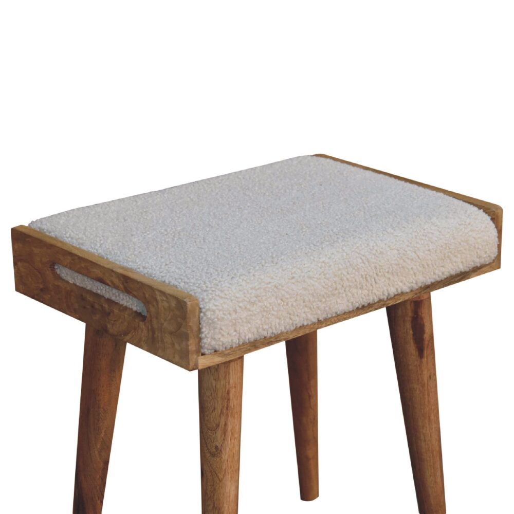 IN3433 - Boucle Cream Tray Style Footstool for reselling