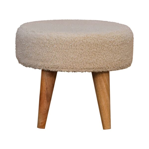 IN3434 - Boucle Cream Petite Footstool for resale