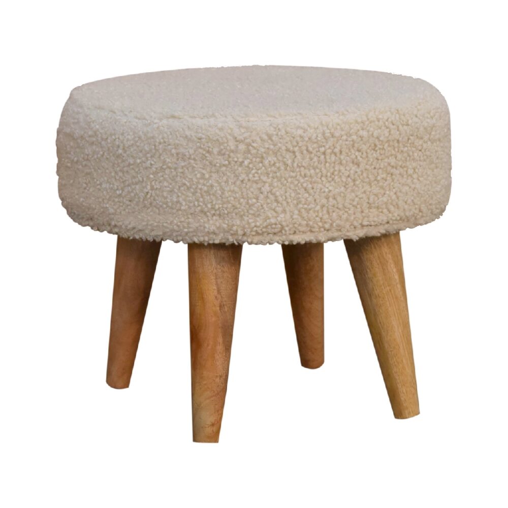 wholesale IN3434 - Boucle Cream Petite Footstool for resale