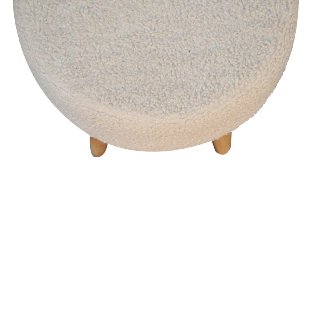 IN3434 - Boucle Cream Petite Footstool for resell