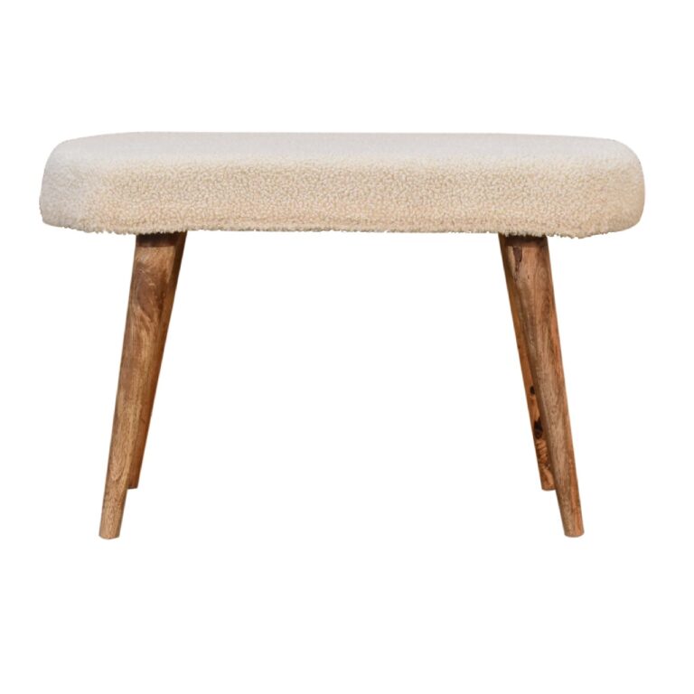 IN3435 - Boucle Cream Nordic Bench for resale