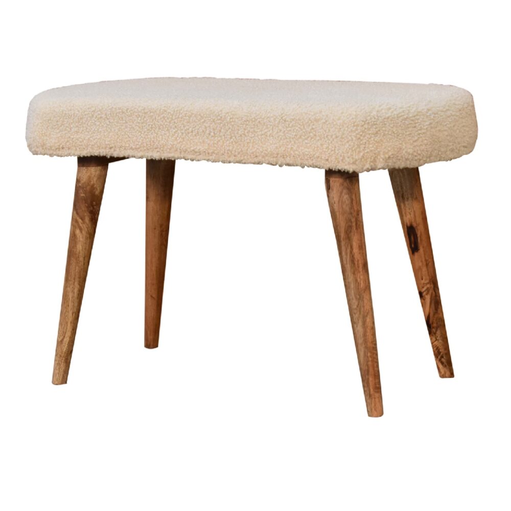IN3435 - Boucle Cream Nordic Bench dropshipping
