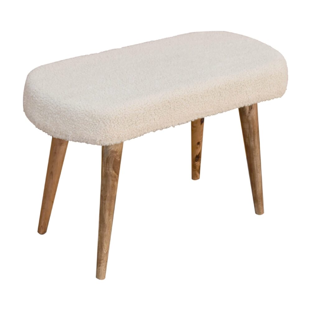 IN3435 - Boucle Cream Nordic Bench for reselling