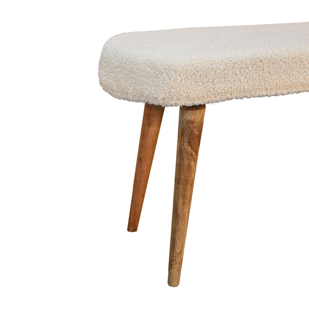 IN3435 - Boucle Cream Nordic Bench for wholesale