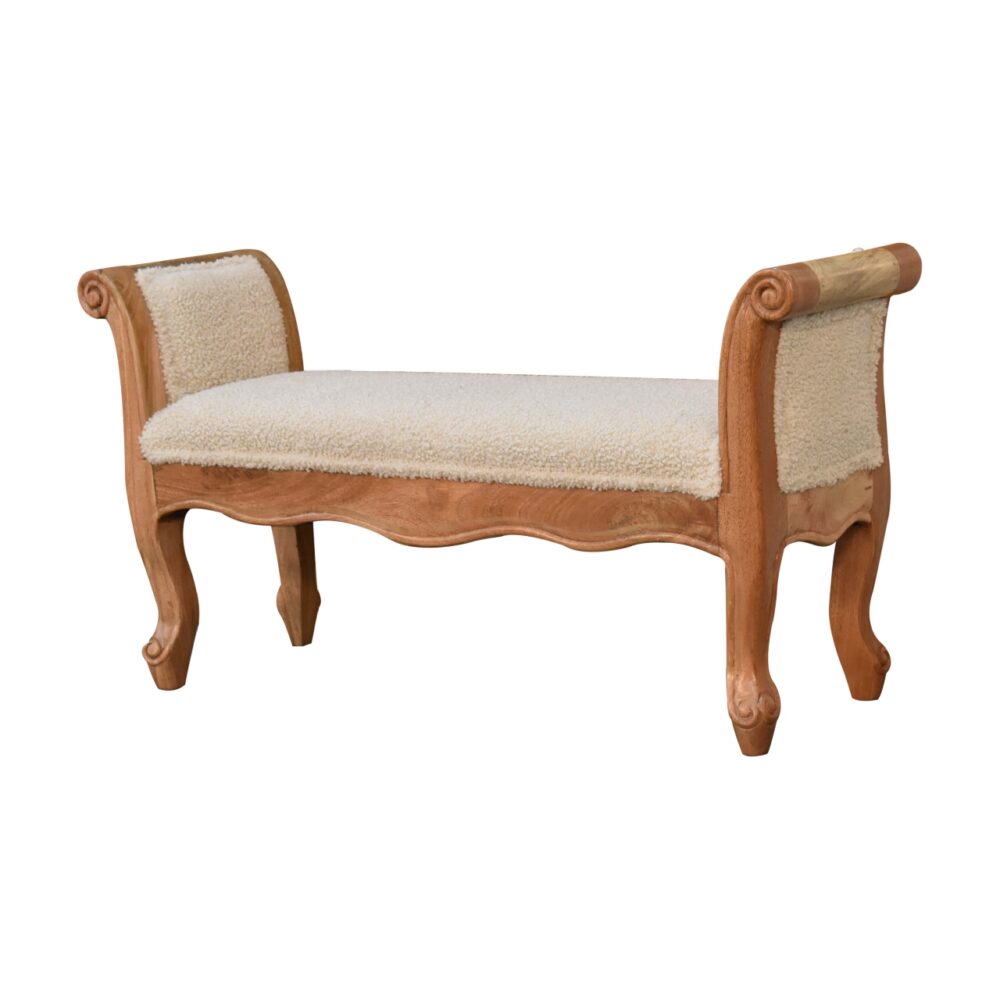 wholesale IN3437 - Boucle Cream French Style Bench for resale