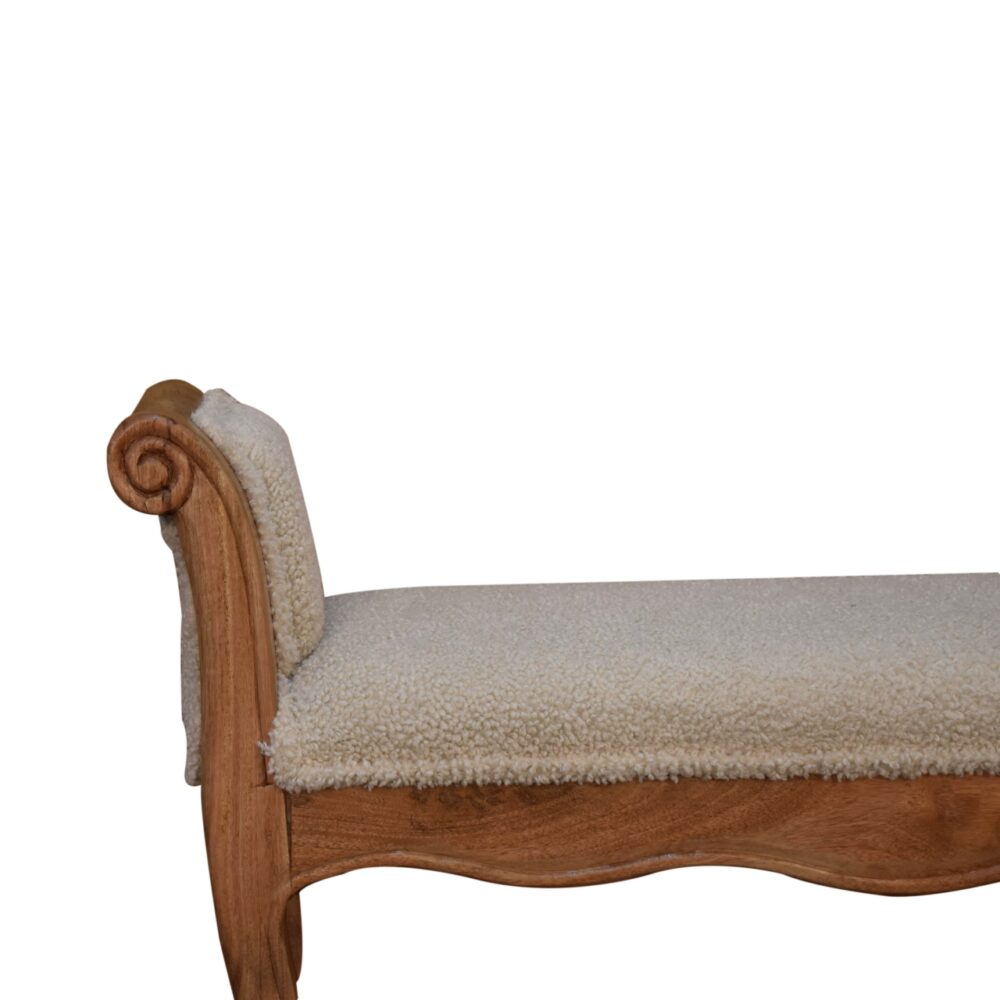 wholesale IN3437 - Boucle Cream French Style Bench for resale