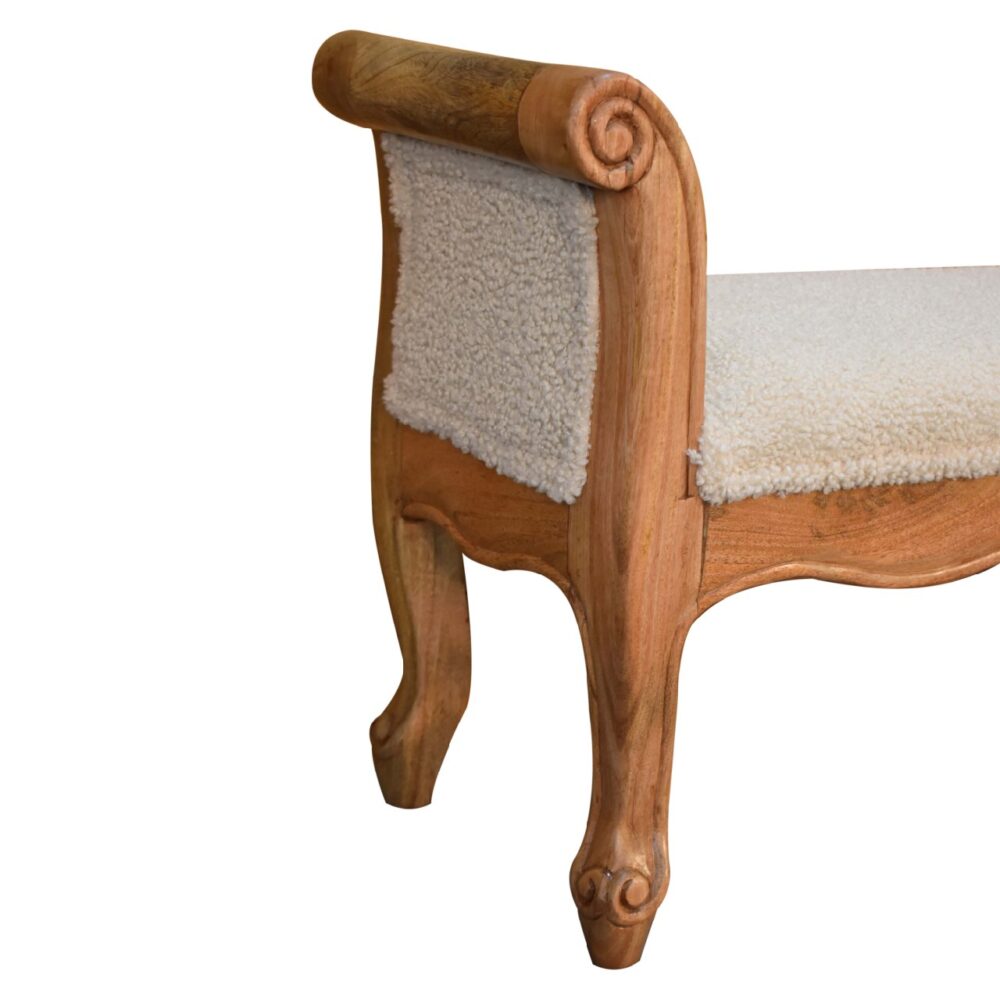 IN3437 - Boucle Cream French Style Bench for reselling