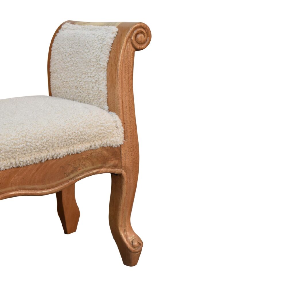 IN3437 - Boucle Cream French Style Bench for wholesale