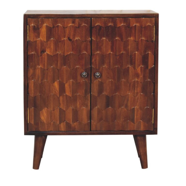 IN3439 - Chestnut Pineapple Carved Cabinet for resale