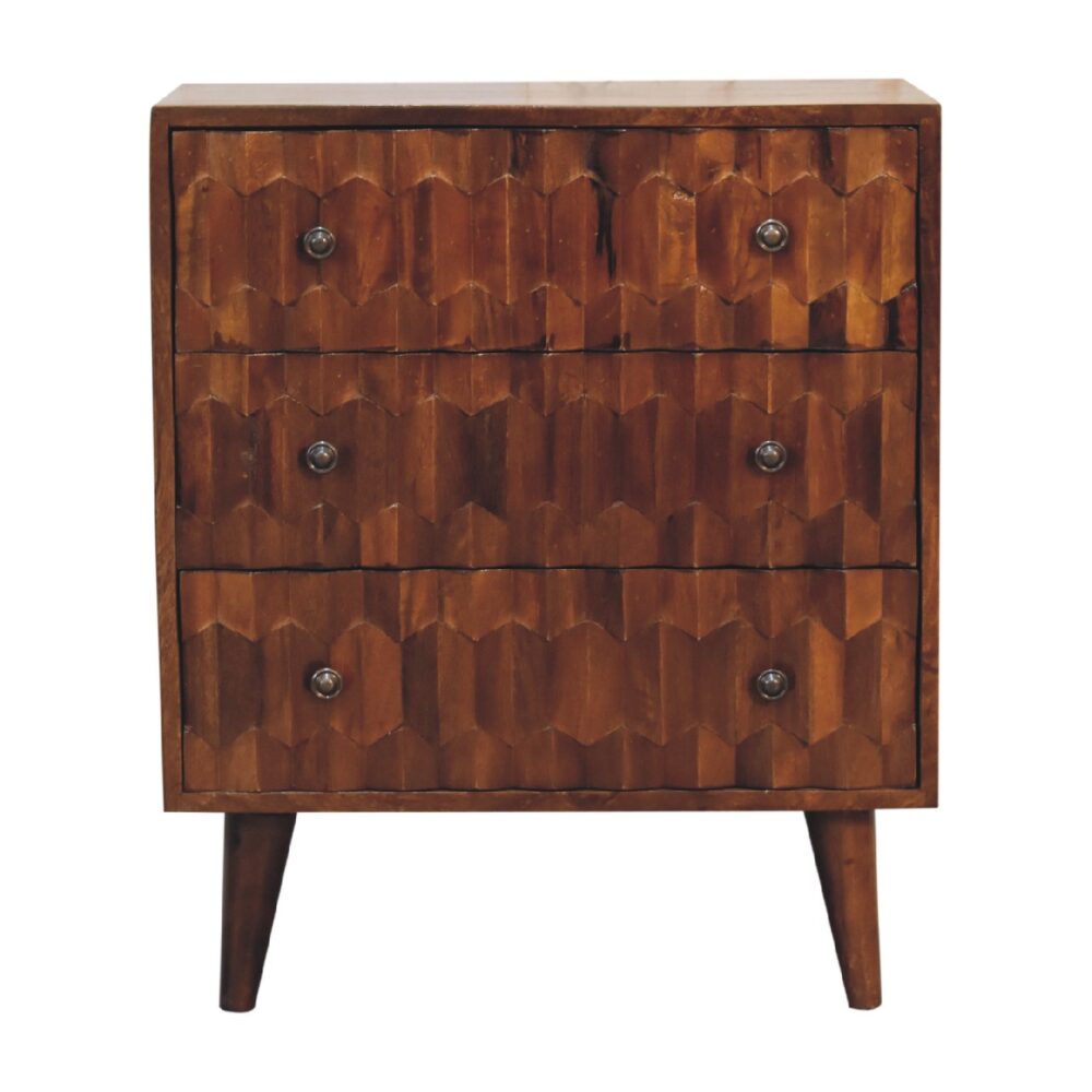 IN3440 - Chestnut Pineapple Carved Chest wholesalers