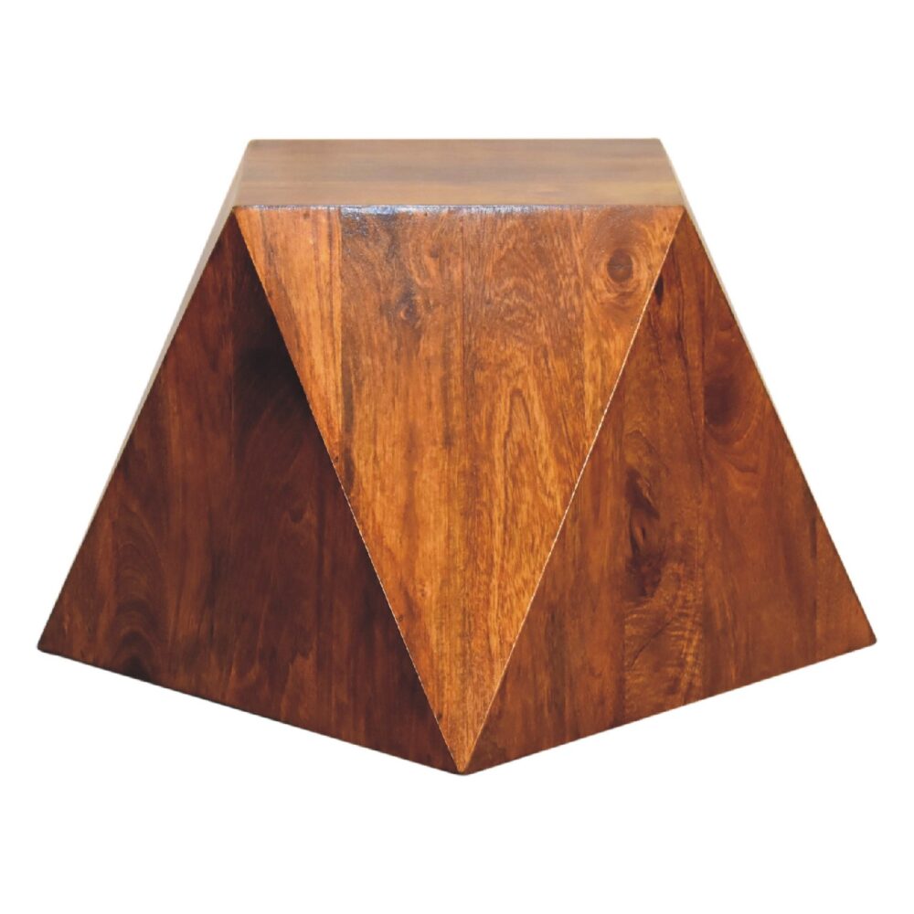 Chestnut Abstract End Table for resale