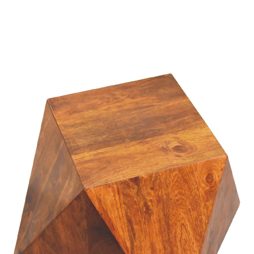 Chestnut Abstract End Table for resell