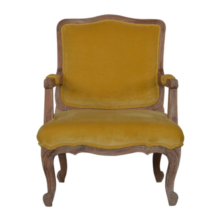 Mustard Velvet French Style Chair for resale