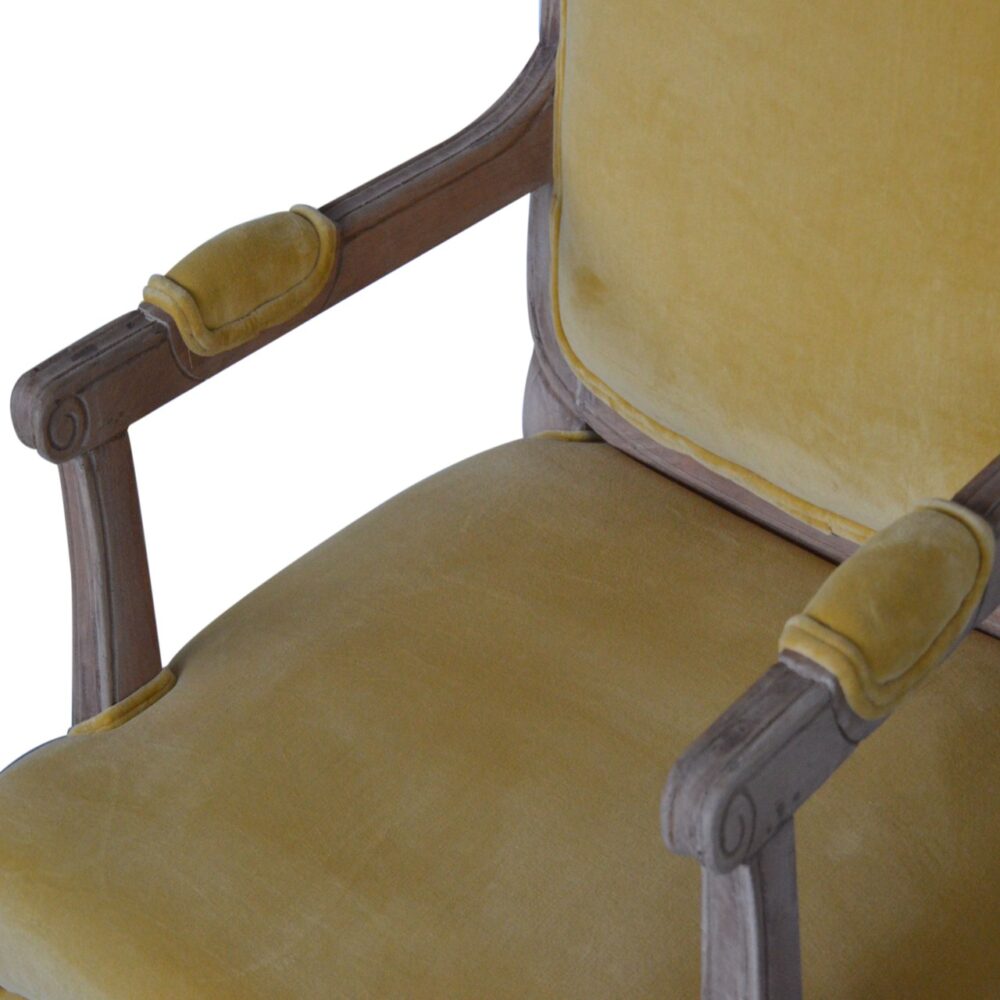 wholesale Mustard Velvet French Style Chair for resale