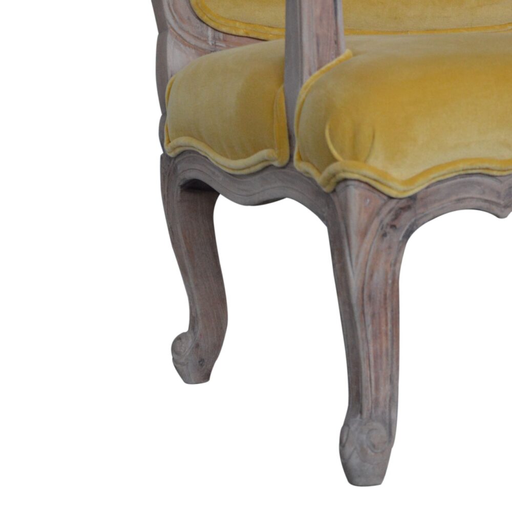 Mustard Velvet French Style Chair for reselling