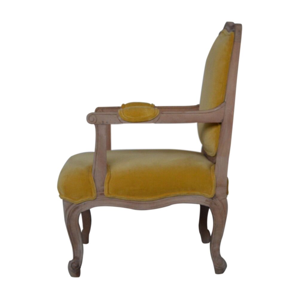 Mustard Velvet French Style Chair for wholesale