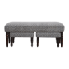 Set of 3 Benches Upholstered in Natural Jute Dhurrie for resell