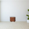 bulk IN3379 - Round Honey Finish Bedside with Bun Feet for resale