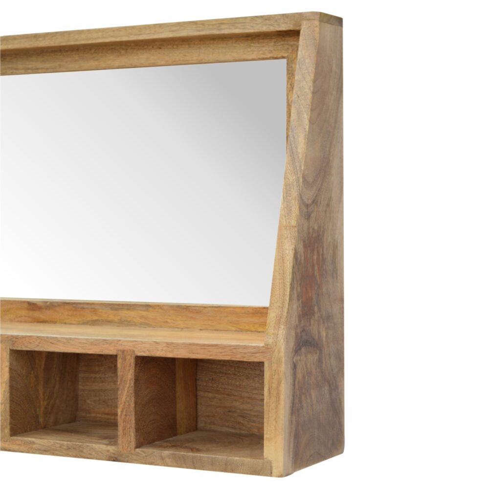 wholesale IN341 - Solid Wood 5 Slot Wall Mounted Unit with Mirror for resale