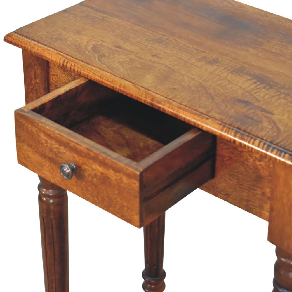 Chestnut Turned Leg Writing Desk for reselling