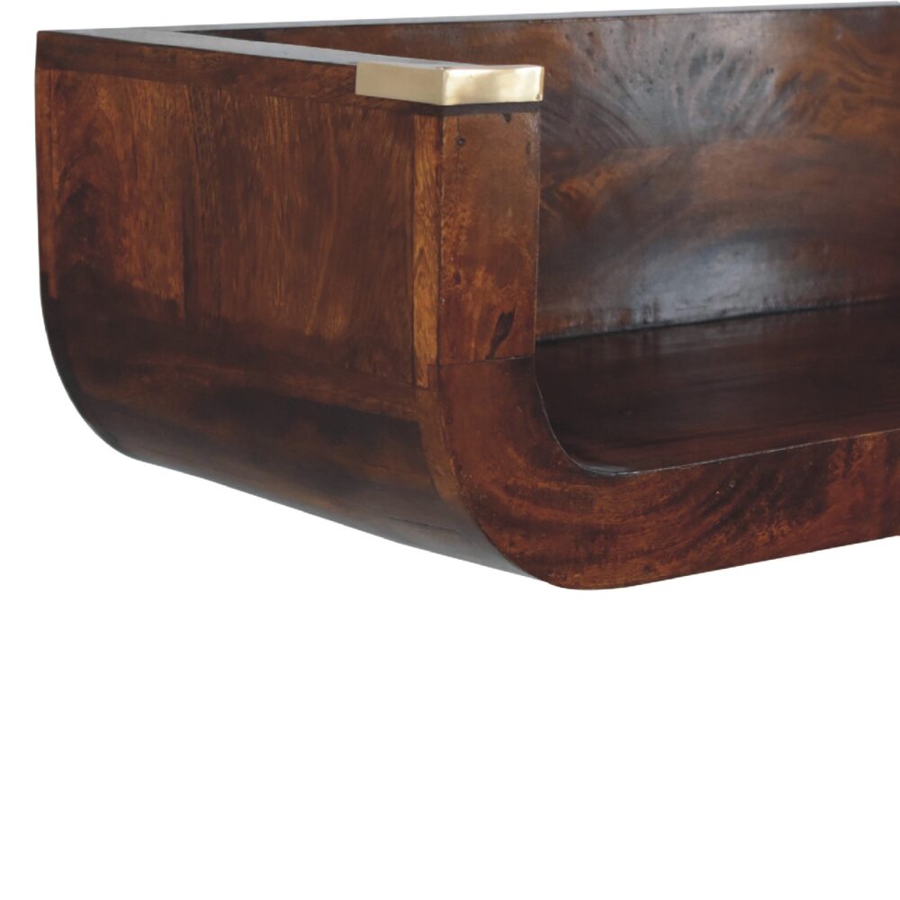 Indira Chestnut Floating Console Table for resell