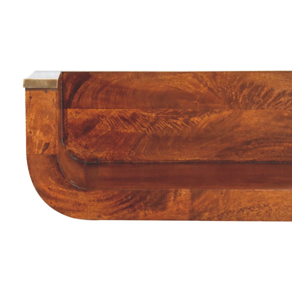 Indira Chestnut Floating Console Table for reselling
