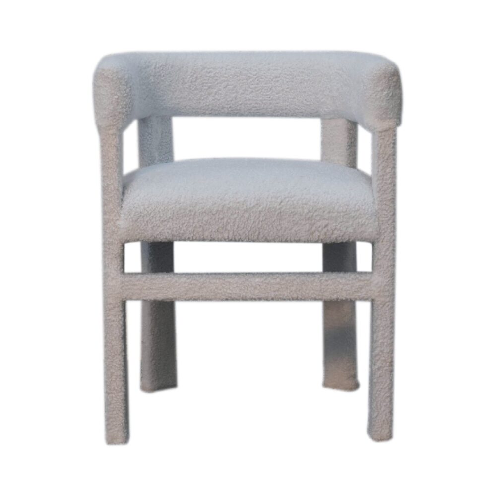 White Boucle Occasional Chair wholesalers