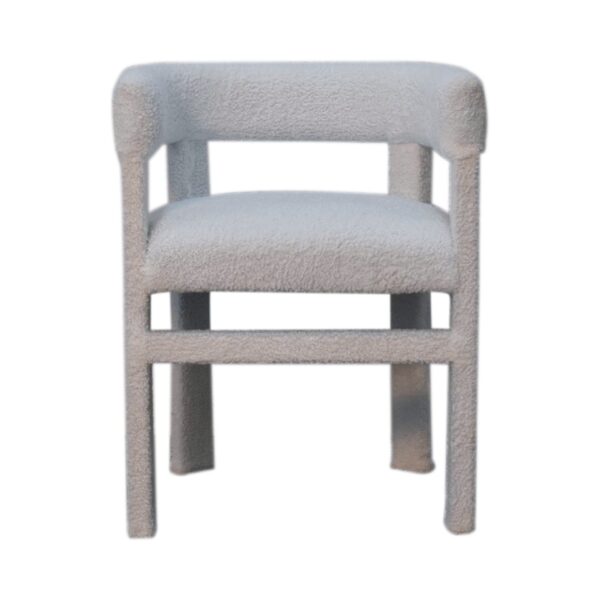 White Boucle Occasional Chair for resale