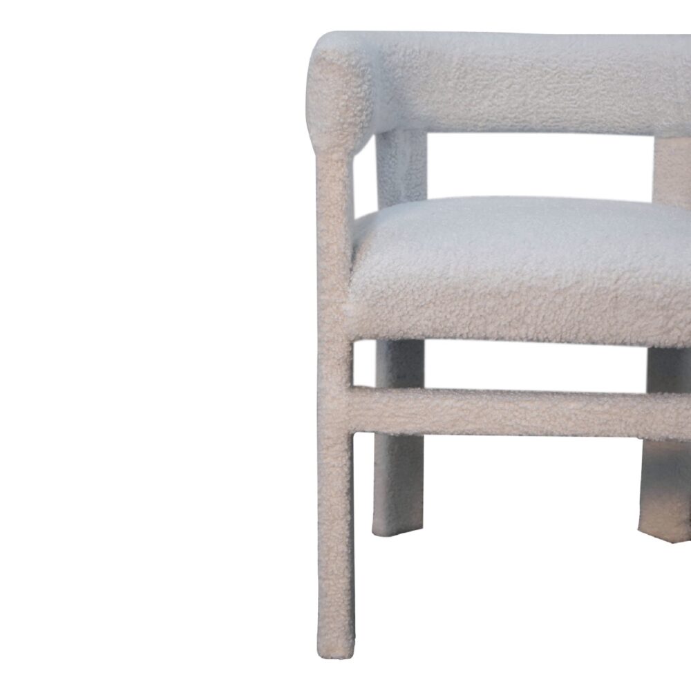 wholesale White Boucle Occasional Chair for resale