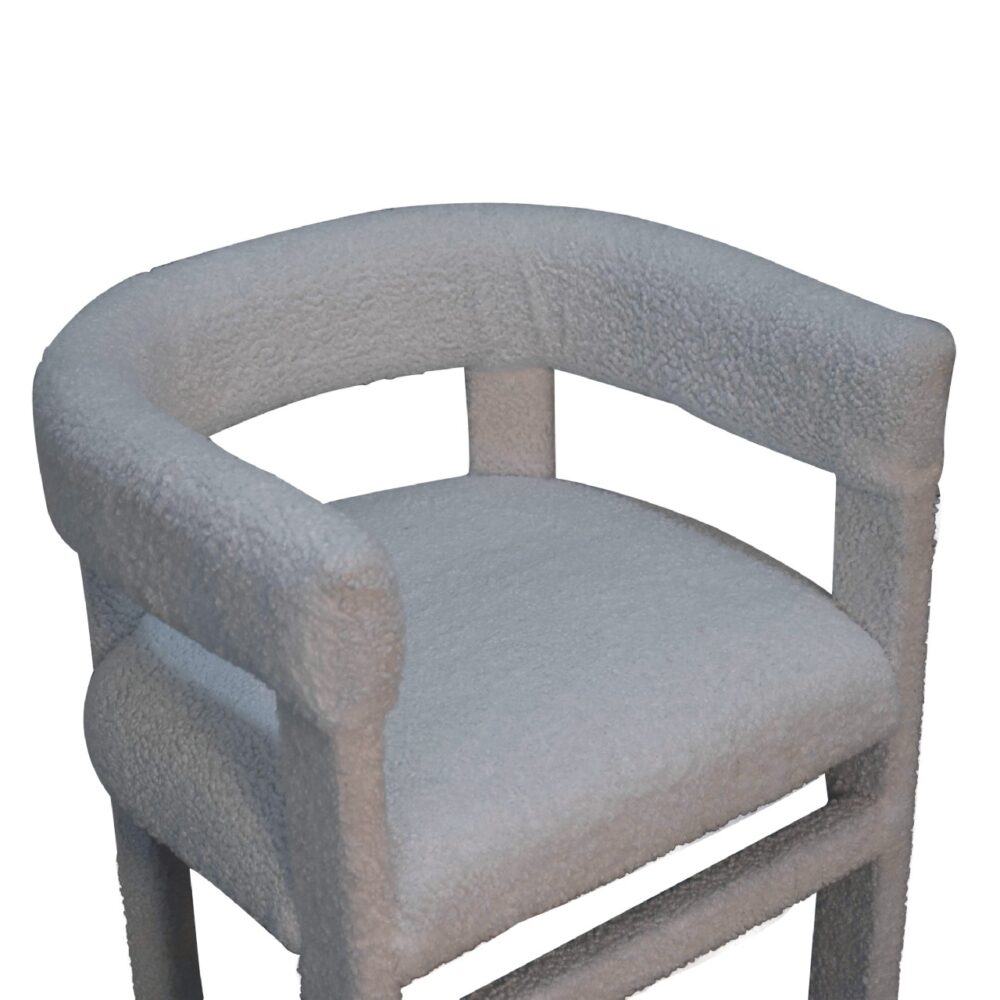 White Boucle Occasional Chair for reselling