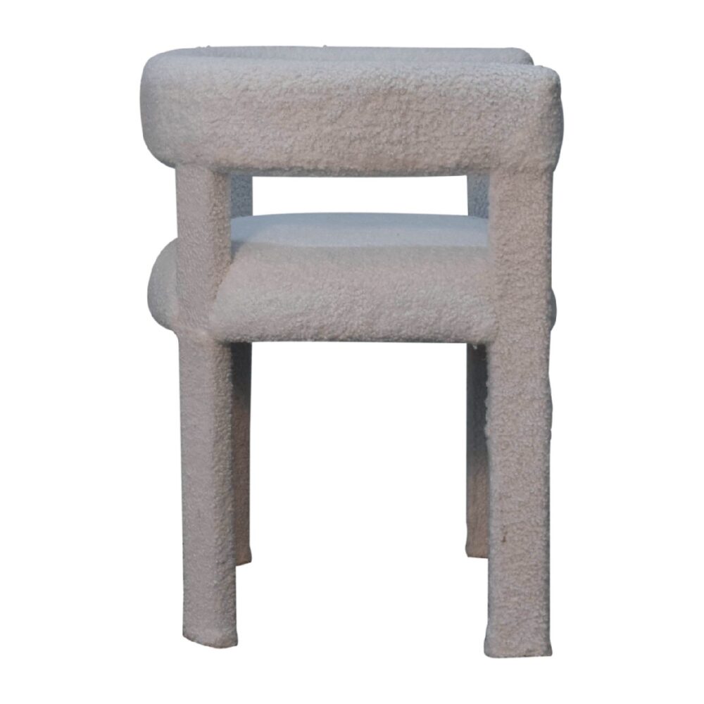 bulk White Boucle Occasional Chair for resale