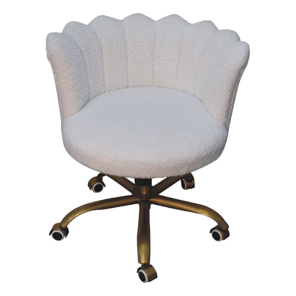 wholesale White Boucle Swival Chair for resale