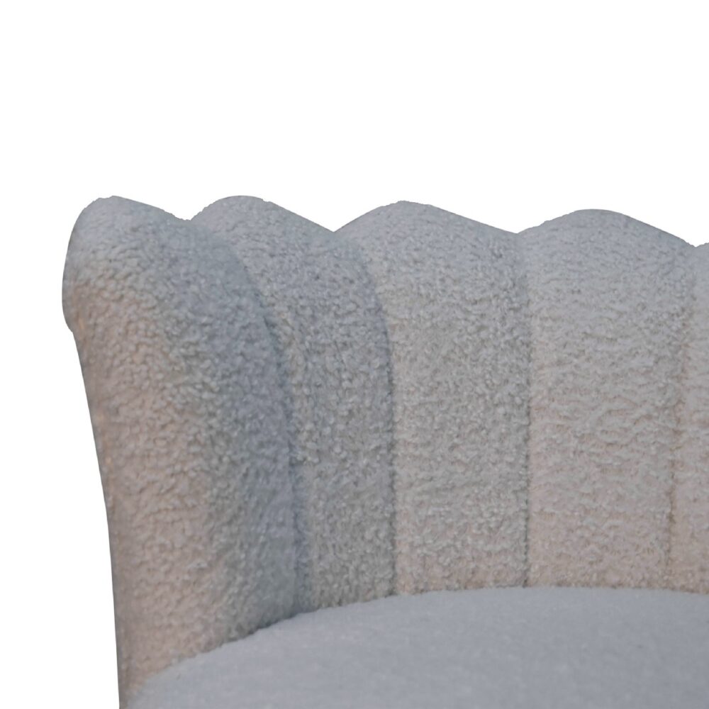 White Boucle Swival Chair for resell