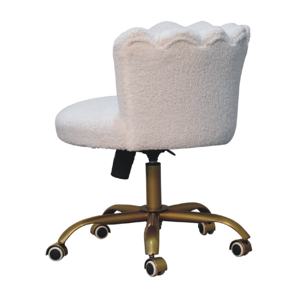 bulk White Boucle Swival Chair for resale