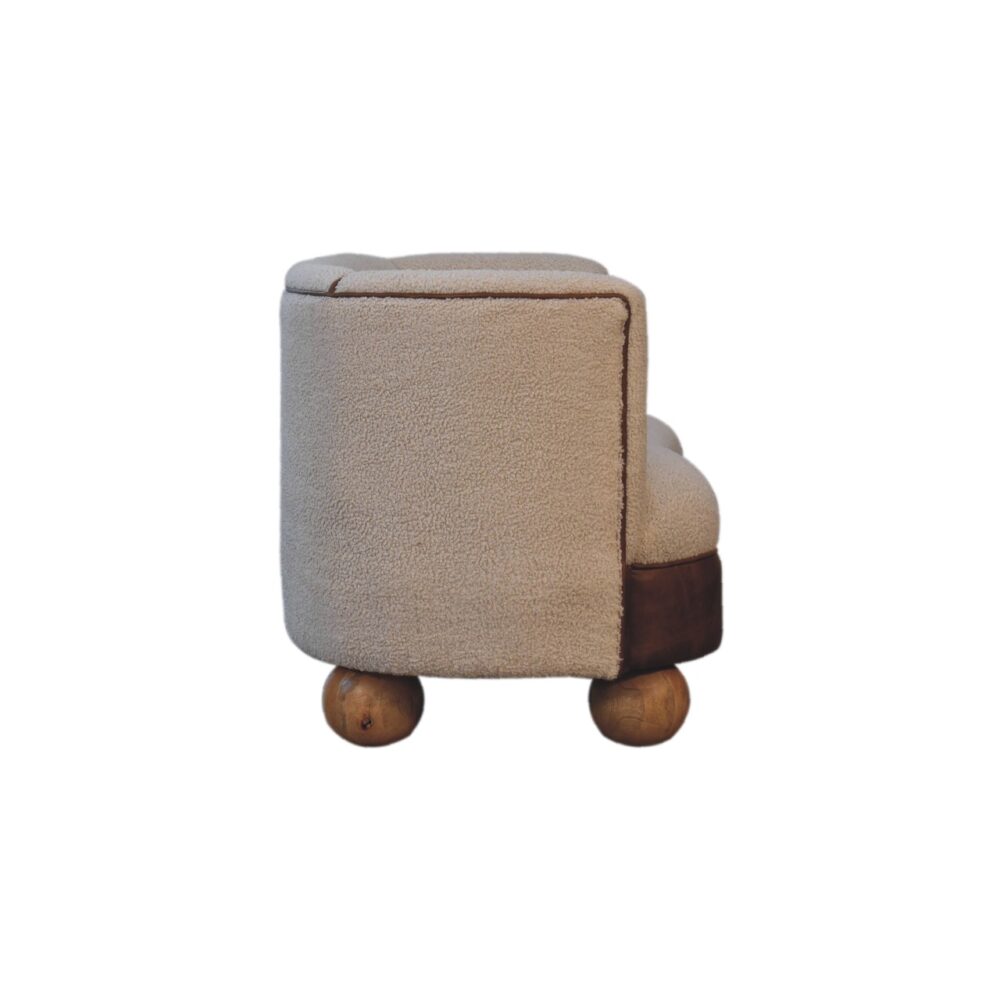 bulk Boucle Cream Buffalo Small Sofa for resale