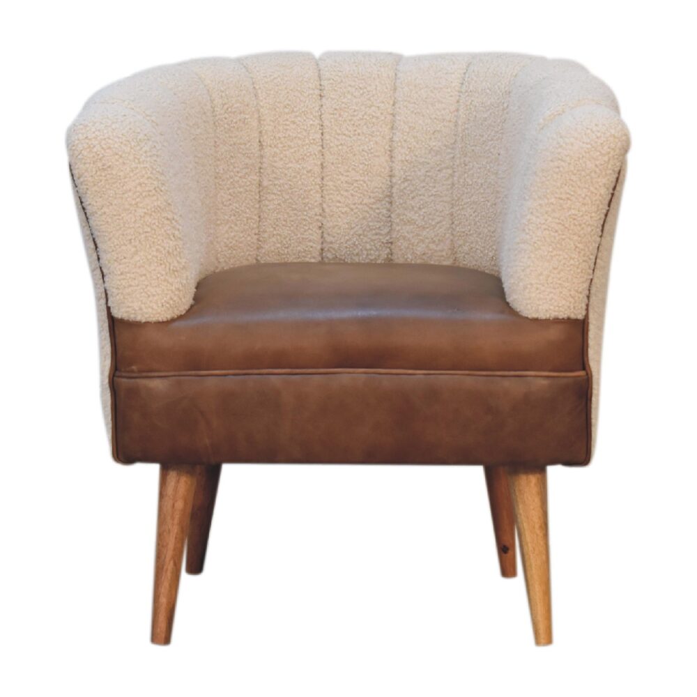 Boucle Cream Buffalo Armchair wholesalers