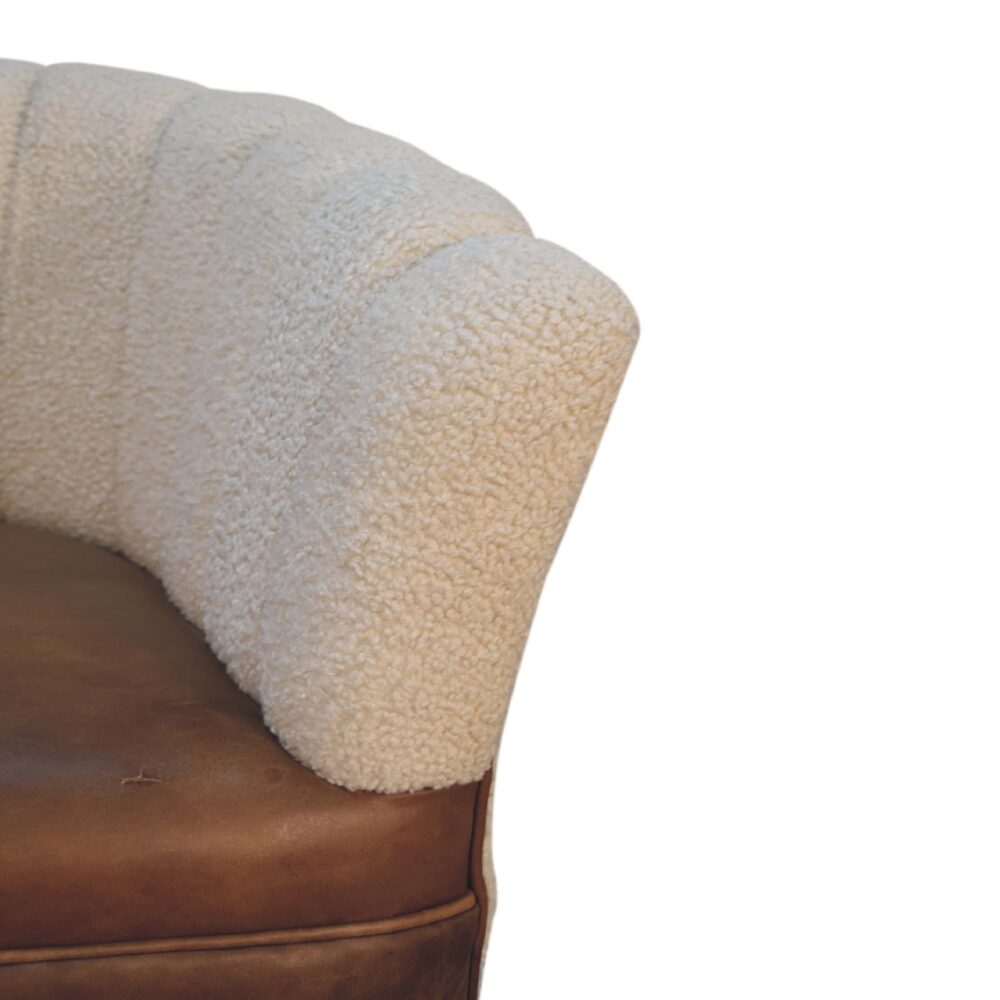 wholesale Boucle Cream Buffalo Armchair for resale