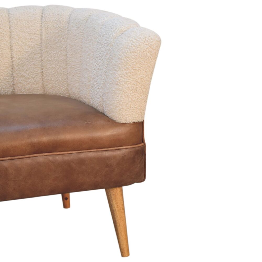 Boucle Cream Buffalo Armchair for reselling