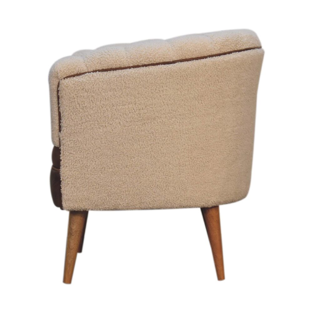 bulk Boucle Cream Buffalo Armchair for resale