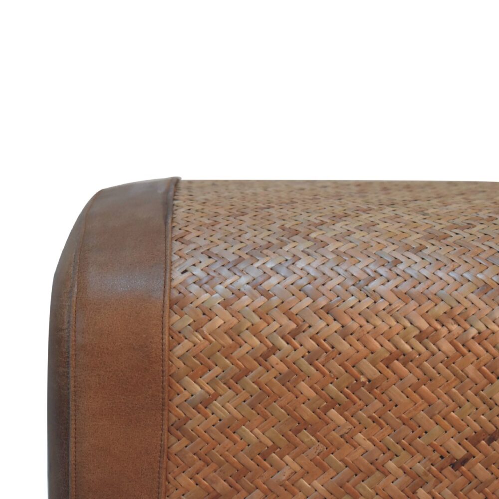 Seagrass Buffalo Hide Square Nordic Footstool for reselling